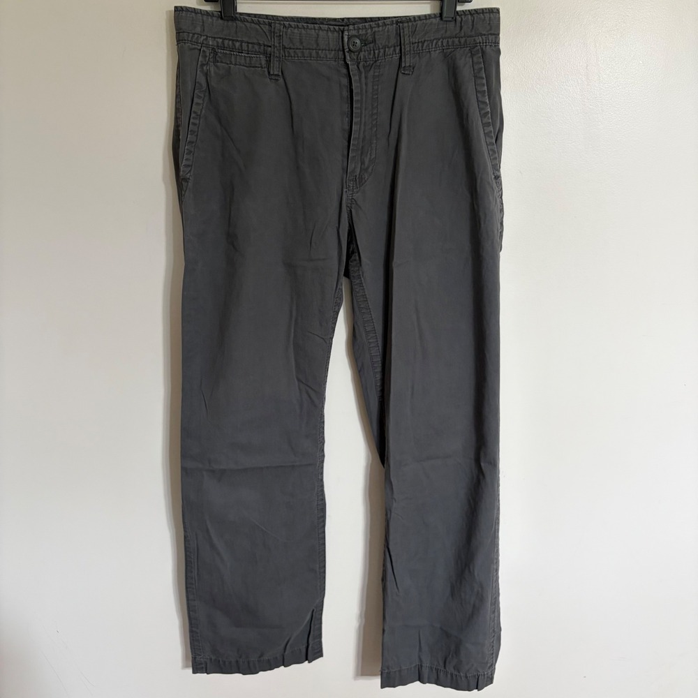 BKE Cohen Chino Pants Mens 33 Grey Straight Leg Cotton Twill H33531R